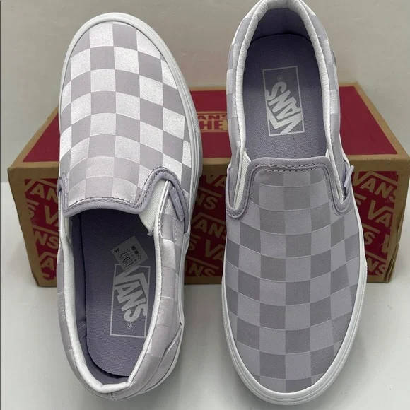 Vans Platform Sneakers Classic Slip-On Stackform
Satin Checkerboard Lilac Lavand - Picture 12 of 16